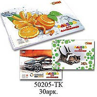 Альбом для малювання А4 30арк на спірале 110г/м2 TIKI 50205-ТК в асортименті