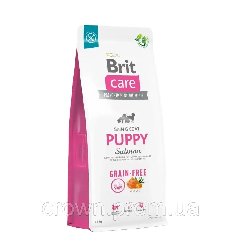 Brit Care Grain-Free Puppy Salmon 12 кг корм для цуценят Брит Кеа Грейн Фрі Паппі Лосось (171284-12)