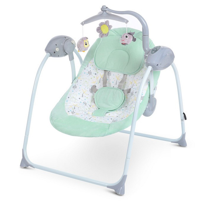Гойдалка Bambi PD 032-5, 5 швидкостей гойдання, ДУ, музичний супровід, М'ятний, фото 1