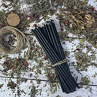 Черные восковые свечи 20 см