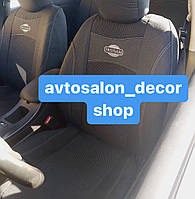 Модельные автомобильные чехлы NISSAN ALMERA (2012-2018) цельная задняя спинка