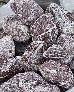 Камінь декоративний червоний «Чері» 100-300 мм для ландшафтного дизайну та клумб