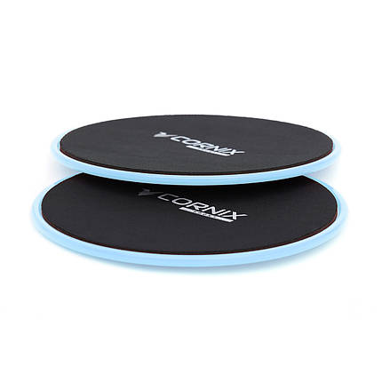 Диски-слайдери для ковзання (гладинга) Cornix Sliding Disc 2 шт XR-0179 Sky Blue Poland, фото 2