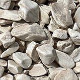 Галька декоративна «Рив'єра» світло-кремова для декору клумб та ландшафтного дизайну (ціна за 1 кг від 1 тони), фото 5
