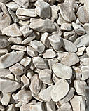 Галька декоративна «Рив'єра» світло-кремова для декору клумб та ландшафтного дизайну (ціна за 1 кг від 1 тони), фото 7
