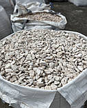 Галька декоративна «Рив'єра» світло-кремова для декору клумб та ландшафтного дизайну (ціна за 1 кг від 1 тони), фото 6