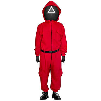 Маскарадний костюм охоронця із серіалу Гра в кальмара L (червоний)