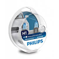 Галогенные автолампы для авто в фару Н1 12V PHILIPS White Vision+60% 4300К