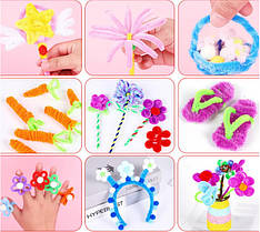 Синельний пухнастий дріт 30 см, кремовий, 10 шт, фото 4