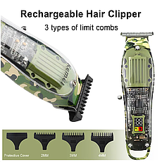 Тример для стрижки та окантовки Kemei Military Trimmer (KM-1928), фото 4