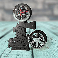 Годинник Gear Clock Кінопроектор (чорний)
