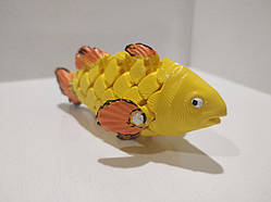 10 см. Рухома іграшка "Риба-клоун". (Різні кольори). 3D-друк безпечним органічним пластиком (Блакитний)