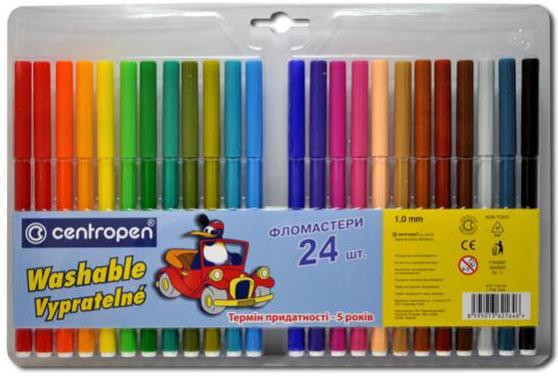 Фломастери Сentropen, 24 кольору
