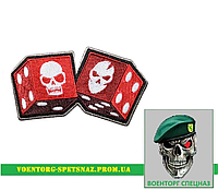 Шеврон патч "Череп кубики-кости" (morale patch) сделаем любой шеврон!