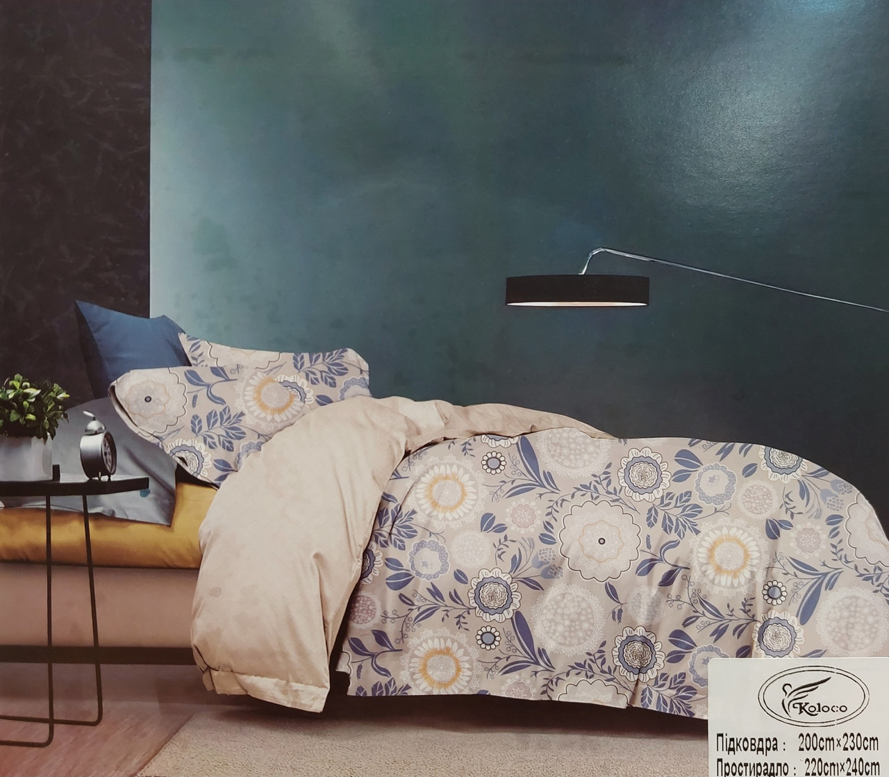 Постільна білизна Koloco Cotton Batterfly Series - Євро розмір