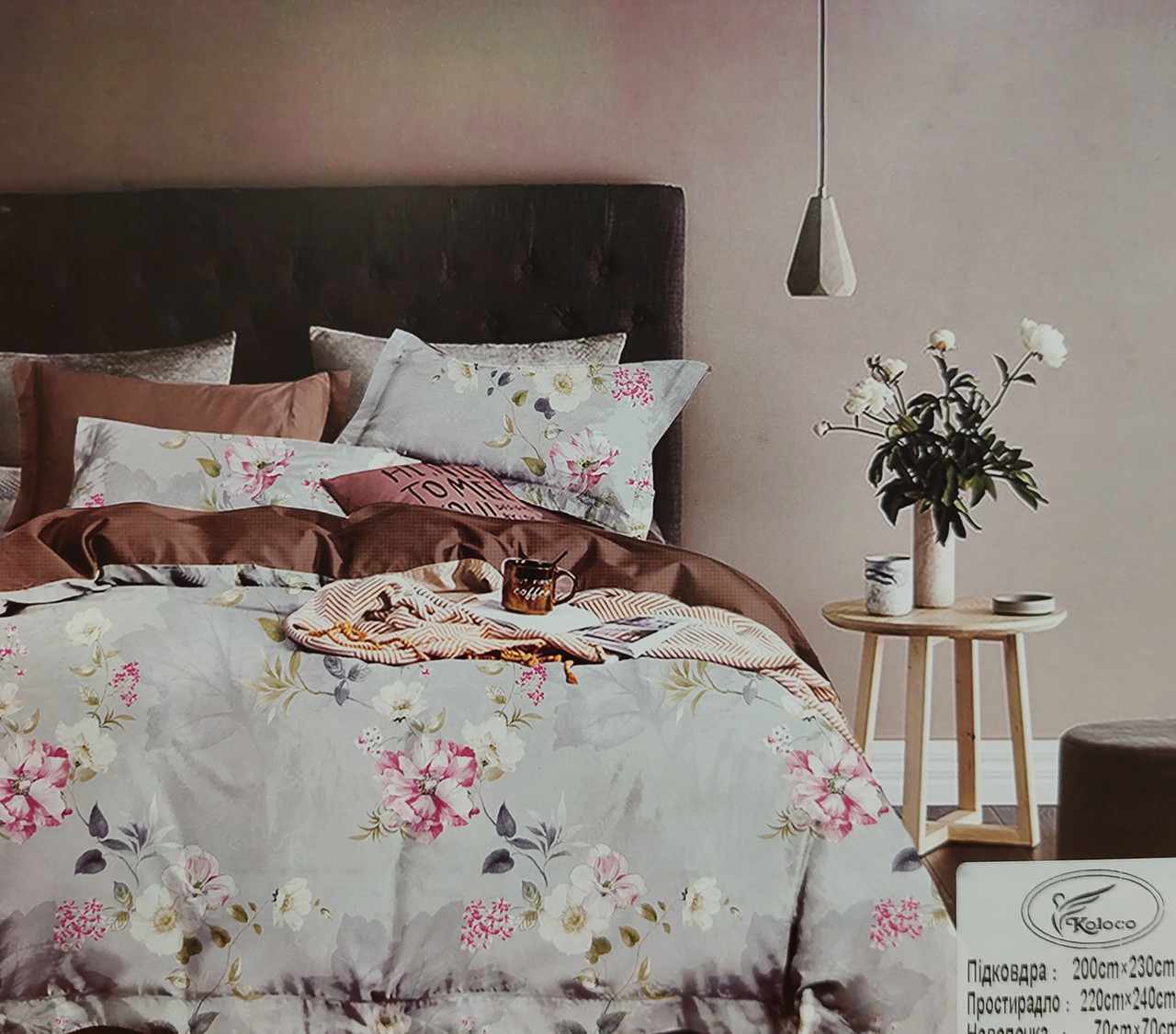 Постільна білизна Koloco Cotton Batterfly Series - Євро розмір