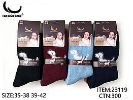 Шкарпетки жіночі Ioosoo 23119 вис. ангора з махрою різні кольори р.35-38/39-42 (уп.12 пар)