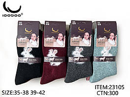 Шкарпетки жіночі Ioosoo 23105 вис. ангора з махрою різні кольори р.35-38/39-42 (уп.12 пар)