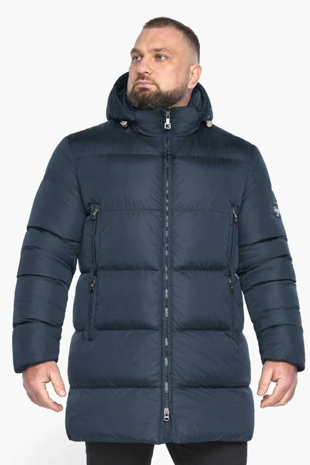 Куртка чоловіча зимова міська колір темно-синій модель 63957