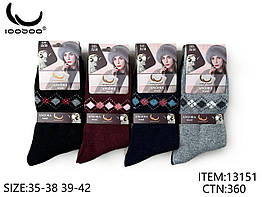 Шкарпетки жіночі Ioosoo 13151 вис. ангора різні кольори р.35-38/39-42 (уп.12 пар)