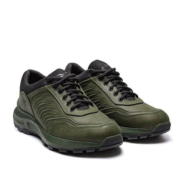 Чоловічі шкіряні кросівки на осінь хакі Reebok Classic Green, фото 1