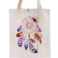 Бавовняна сумка-шопер для покупок "Ловець снів" 40х34 см. (Екосумки)