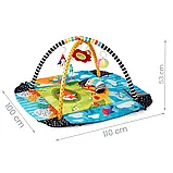 Розвиваючий інтерактивний килимок для дітей - немовлят Ricokids лисичка 100х110 см Польща, фото 7