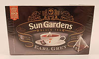 Sun Gardens Earl Grey чай чорний з бергамотом Сан Гарденс Ерл Грей у пірамідках 20шт по 2,5г