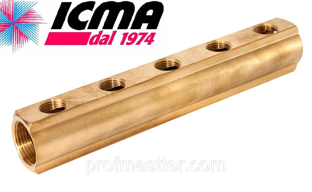 Простий колектор 3/4*1/2 5 виходів ICMA Арт.1102