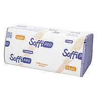 Бумажные полотенца SoffiPRO Basic макулатурные 1 слой 250 шт.