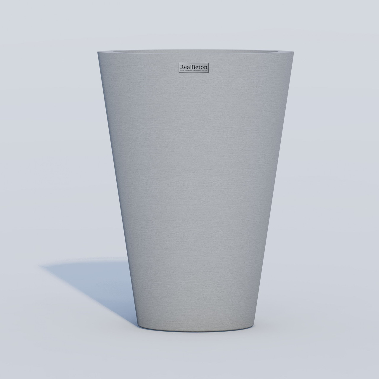 Вазон бетонний вуличний, горщик для саду, дому і тераси - Мілан, Сірий, В800 Д480 / Вага 68кг / Об'єм 73л, фото 1