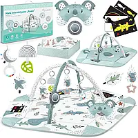 Розвиваючий інтерактивний килимок для дітей - немовлят136х136 см коала Nukido Koala Польща