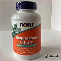 Now Magnesium citrate, Магній цитрат 120 капсул