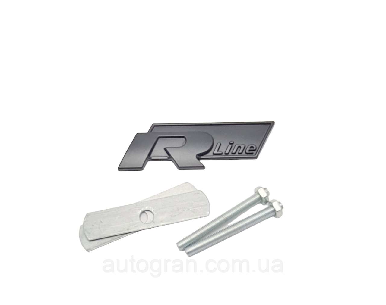 Емблема решітки радіатора VW Volkswagen R-line Rline чорна, фото 1