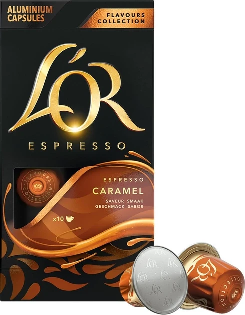 Кава в капсулах Nespresso L'OR Espresso Caramel, 100% Арабіка 10шт (Nespresso Lor CARAMEL, Nespresso L'or Caramel)