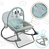 Дитяче крісло-качалка з вібрацією Nukido 705101 світло-зелене від народження Польща, фото 2