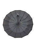 Парасолька автомат Feeling Rain M2316M чоловіча, 16 спиць, пряма ручка, Чорний, фото 2