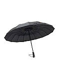 Парасолька автомат Feeling Rain M2316M чоловіча, 16 спиць, пряма ручка, Чорний, фото 3