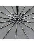Парасолька автомат Feeling Rain M2316M чоловіча, 16 спиць, пряма ручка, Чорний, фото 7