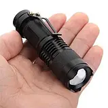 Металевий кишеньковий ліхтар BL-521 на акумуляторі 3 режими, фото 4