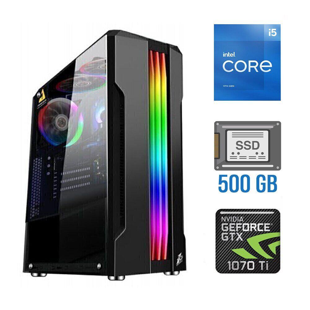 Ігровий ПК MT/ Core i5-11400F/ 16 GB RAM/ 500 GB SSD/ GeForce GTX 1070 Ti 8GB