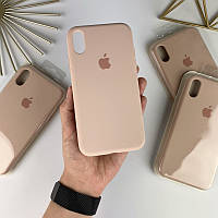 Силиконовый чехол на Айфон Х (10) с закрытым низом | iPhone X / XS Pink sand (19)