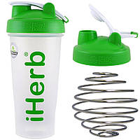 IHerb Goods, бутылка-шейкер с шариком для смешивания, зелёный цвет, 28 унций