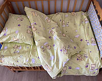 Постельное детское белье в кроватку с Мишками