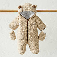 Меховой комбинезон teddy бежевый 68 (3-6 мес) MagBaby