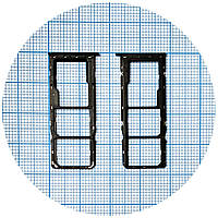 Тримач SIM карти Samsung Galaxy A10s A107F (зелений на 2 SIM + Micro SD)