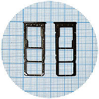 Тримач SIM карти Samsung Galaxy A10 2019 A105F (чорний на 2 SIM + MicroSD)