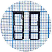Тримач SIM карти Samsung Galaxy A10 2019 A105F (синій на 2 SIM + MicroSD)