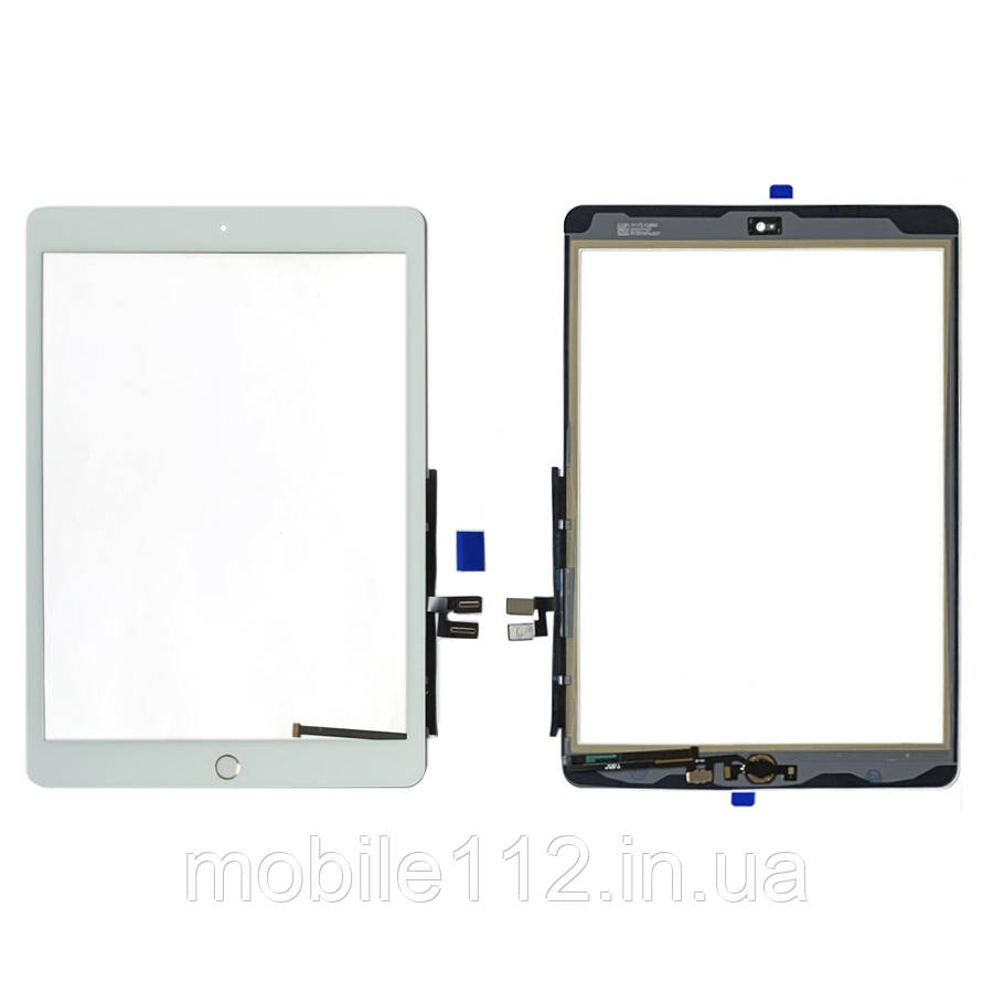 Сенсор (тачскрін) Apple iPad 10.2" 2019 iPad 7, iPad 10.2" 2020 iPad 8 білий AAAA повний з кнопкою