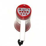 Акумуляторний гучномовець UKC MEGAPHONE 200 м рупор бездротовий  , запис, регулювання гучності, фото 2